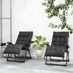 2 Pcs Reclining Zero Gravity Folding Lounger