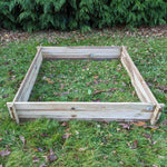 Square Raised Bed | 120cm x 120cm x 25cm | Brown
