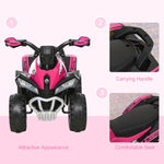 No Power Quad Toddler Ride On Car Foot-to-floor Sliding | Pink