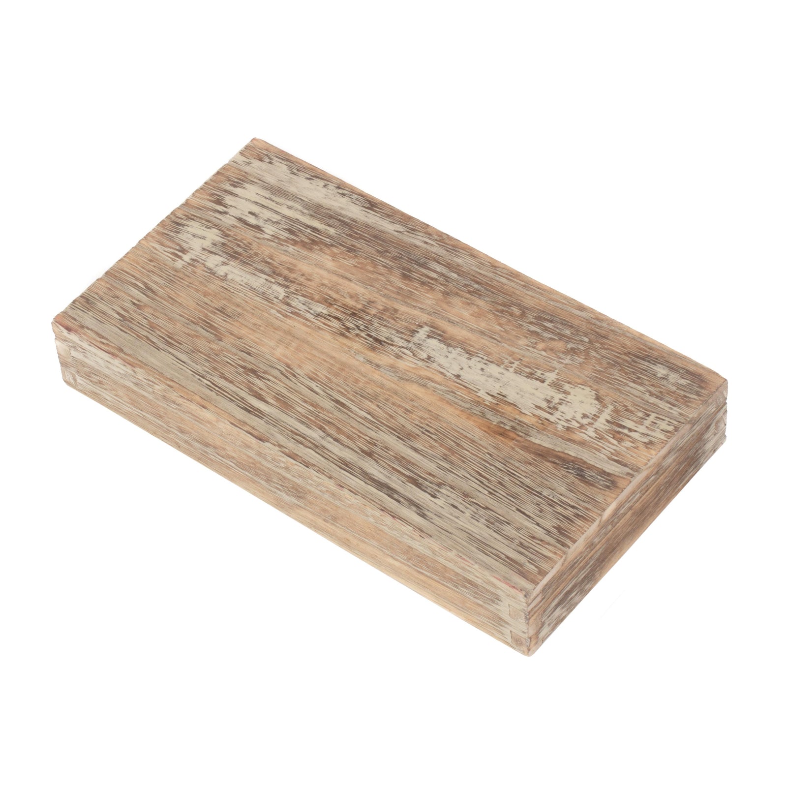 Wood Shallow Wooden Plinth Tray | Small | Brown