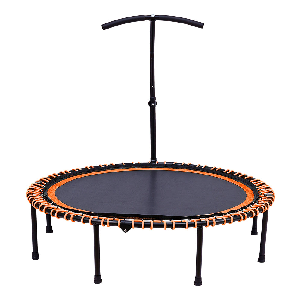 48in Bungee Cords Foldable Round Trampoline With Adjustable T-handle Bar
