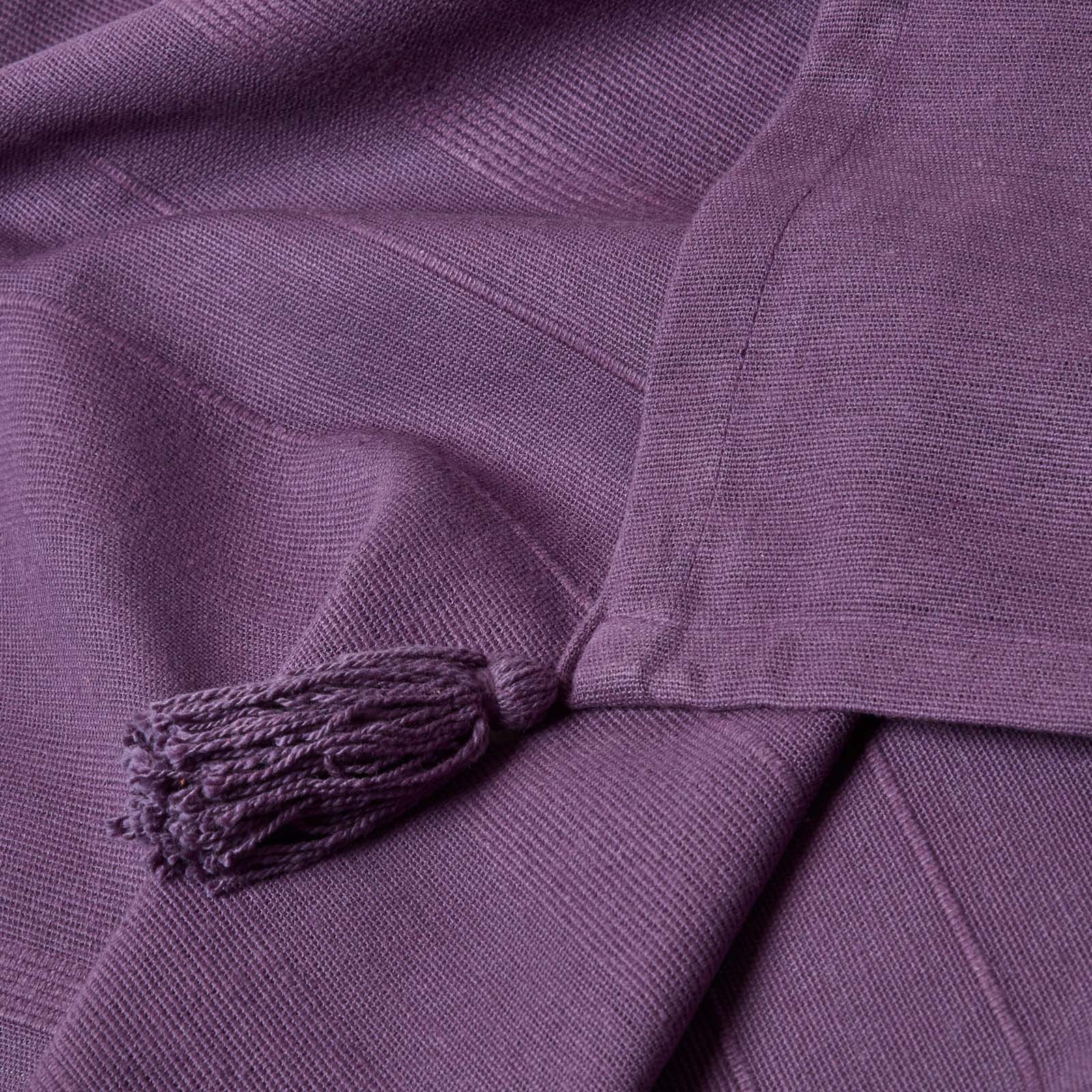 Cotton Rajput Ribbed Throw | 255cm x 360cm | Purple