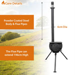 Orion Portable Tri-pod Tent Stove In Black | Black