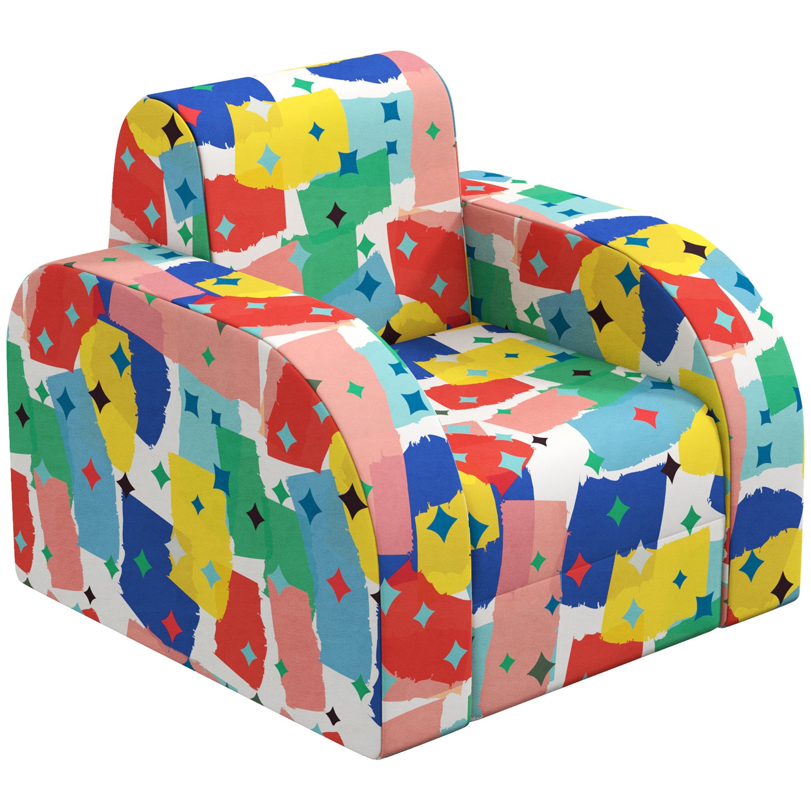 Kids Armchair, Foldable Toddler Chair For Bedroom | Red