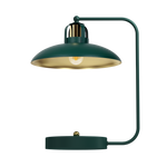 Felix Hand Made Designer Table Lamp Rugged Industrial With A Luxurious Twist | Green
