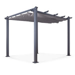 Acorn Aluminium 3m Square Pergola Gazebo | 3m x 3m | Grey