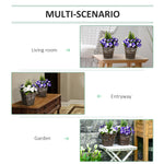 2 Pcs 45cm Artificial Phalaenopsis With Straw Plaiting Pot