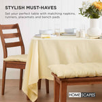 100% Cotton Seat Pads Plain Chair Cushions For Dining Room, Kitchen, Or Outdoor Garden Use | Set-of-6 | Cream