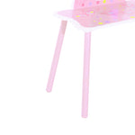 Make Up Play Set Desk Chair Mirror Girls Pink Dressing Table With Stool Mdf Pink