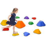 11pcs Kids Stepping Stones, Non-slip Stackable River Stones | Multi Colour