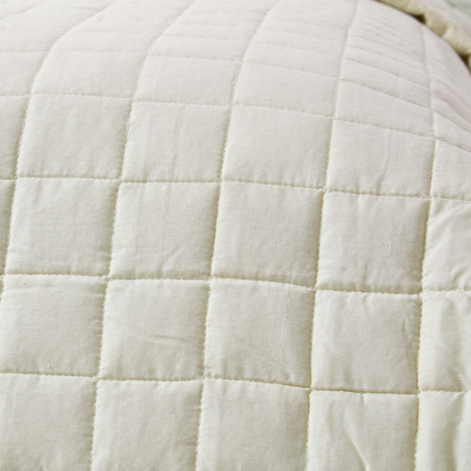 Cotton Quilted Reversible Bedspread | 230cm x 250cm | Sage Green