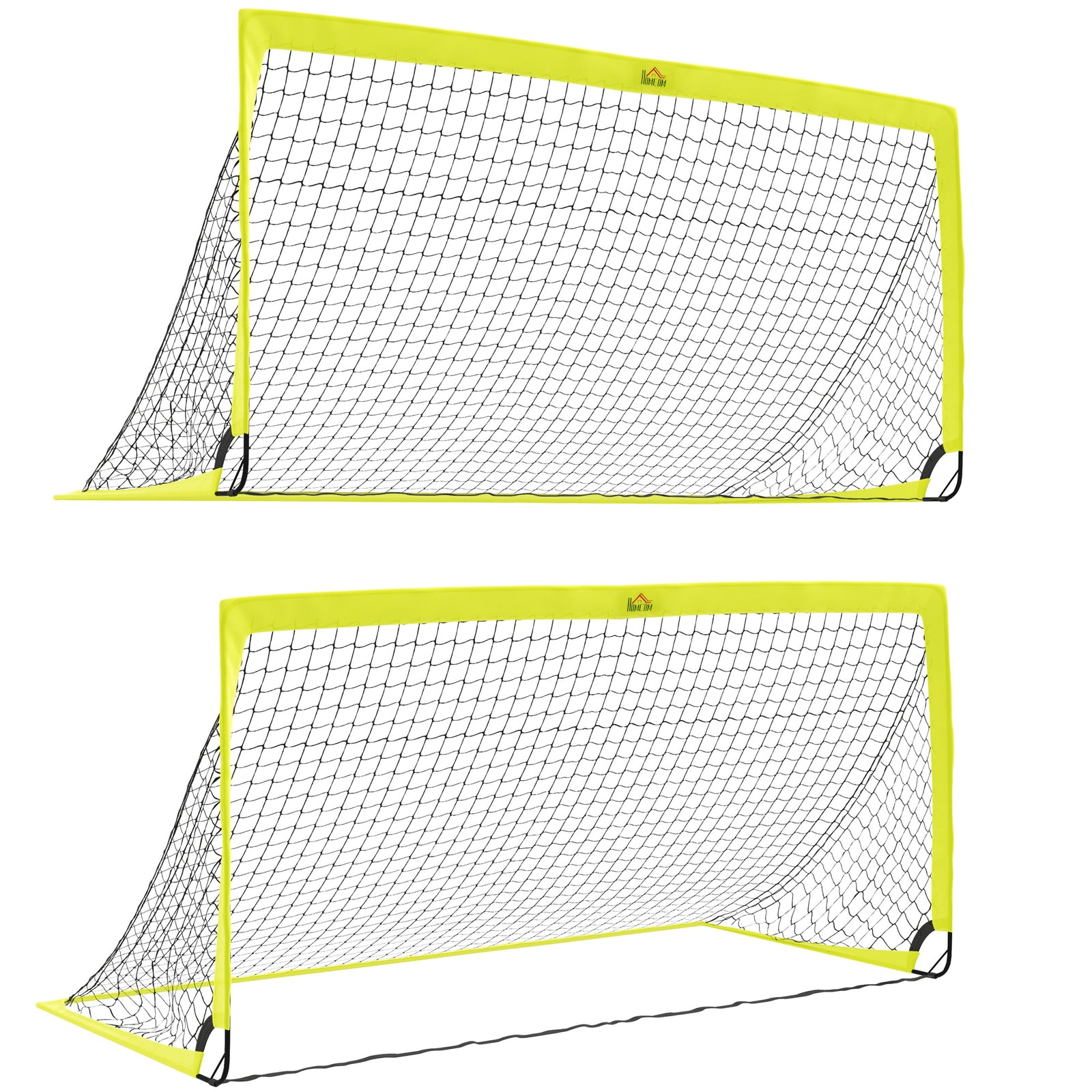 2 Foldable Football Goals, Training, Yellow, With Bag | Yellow