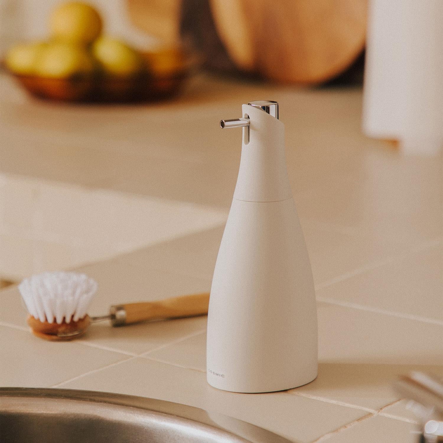 Soap Dispenser 300ml Matt Grey Unique Design Soft Finish Saku Collection