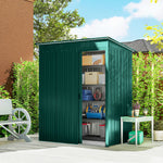 5 X 3.5ft Metal Garden Shed With Effortless Assembly | Green