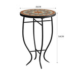 35cm Dia X 54cm H Outdoor Mosaic Accent Side Table Plant Stand | Multi Colour