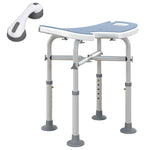 Aluminium Shower Stool For Elderly Disabled Non-slip | One Size | Light Blue