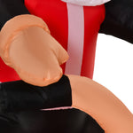 5.5ft Light-up Inflatable Santa Claus Riding A Bike Decor