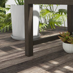Garden Bench Curved Armrest Brown