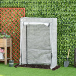 100x50x150cm Greenhouse Pe Cover W/ Roll-up Door | White