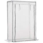 100x50x150cm Greenhouse Pe Cover W/ Roll-up Door | White