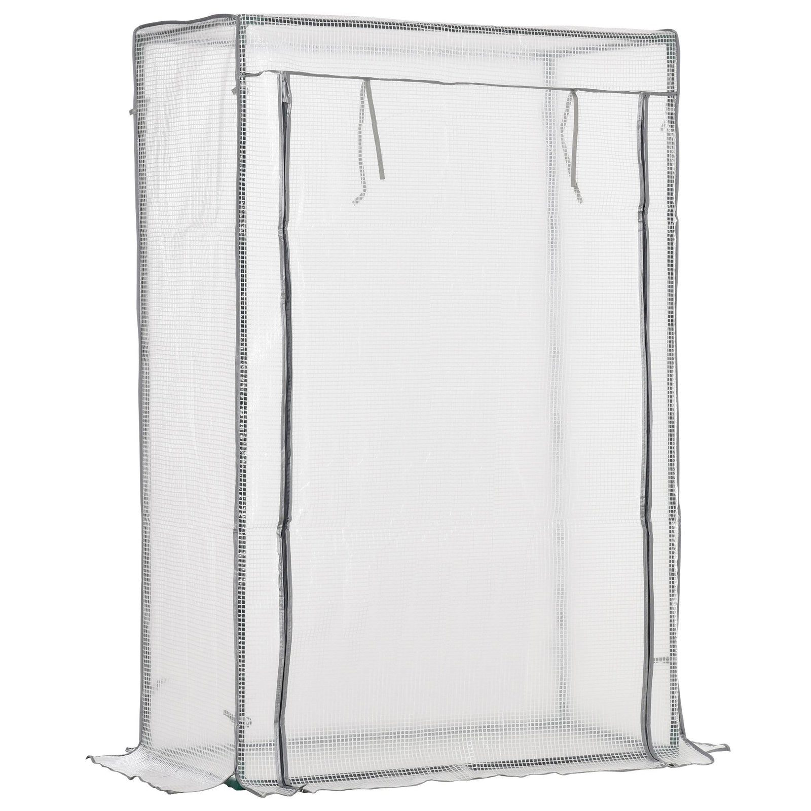 100x50x150cm Greenhouse Pe Cover W/ Roll-up Door | White