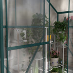 6x2.5ft Aluminium Polycarbonate Greenhouse | Green