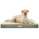 Grey Small To Xxl Dog Beds Orthopaedic Extra Large Flat Crate Pet Mattress, Removable Washable Cover | 104cm | Grey