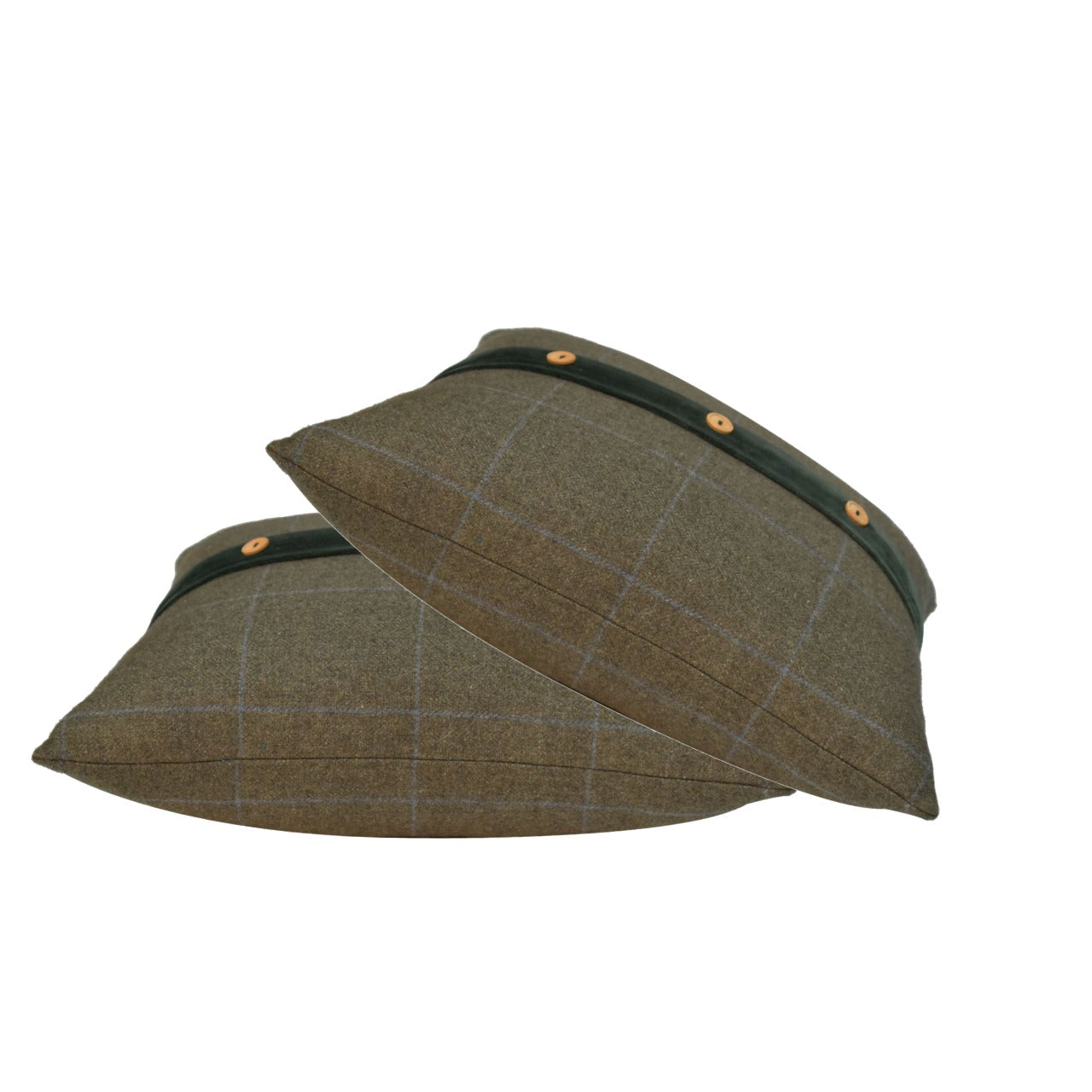 Artisan Furniture Quinn Cushion Set Of 2 – Green Olive Tartan & Green Velvet