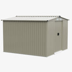 Breeins 8x8FT Apex Roof Metal Garden Storage Shed with Sliding Door
