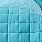 Cotton Quilted Reversible Bedspread | 230cm x 250cm | Teal Blue