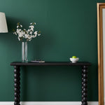 Artisan Furniture Spindle Linear Console In Solid Wood – Dark Brown Finish
