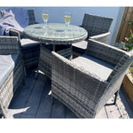 Amazon 5-piece Rattan Wicker Relaxed Garden Dining Set