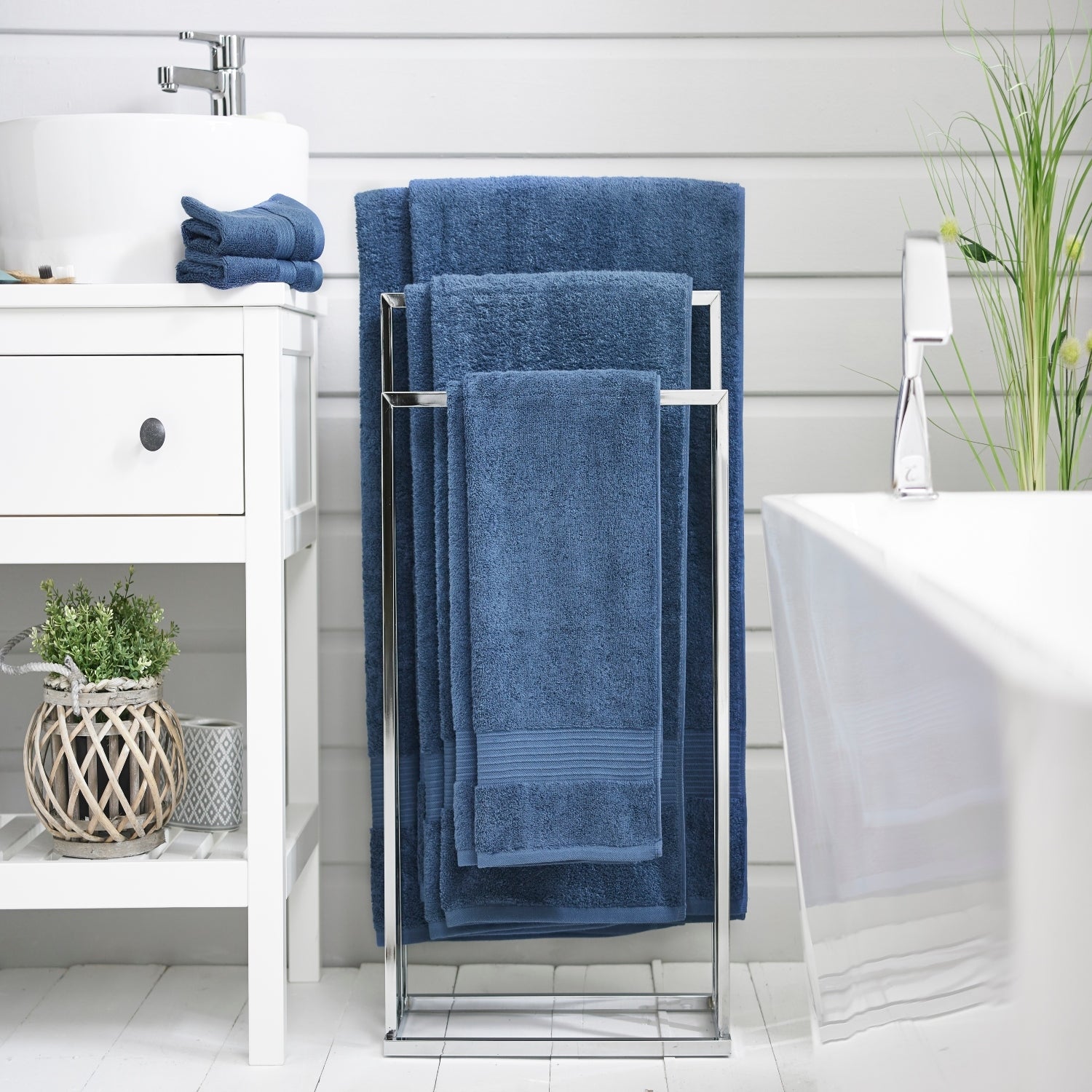 Bliss Pima Supersoft Ultra Absorbent Cotton Towels | Bath Towel | Midnight Blue