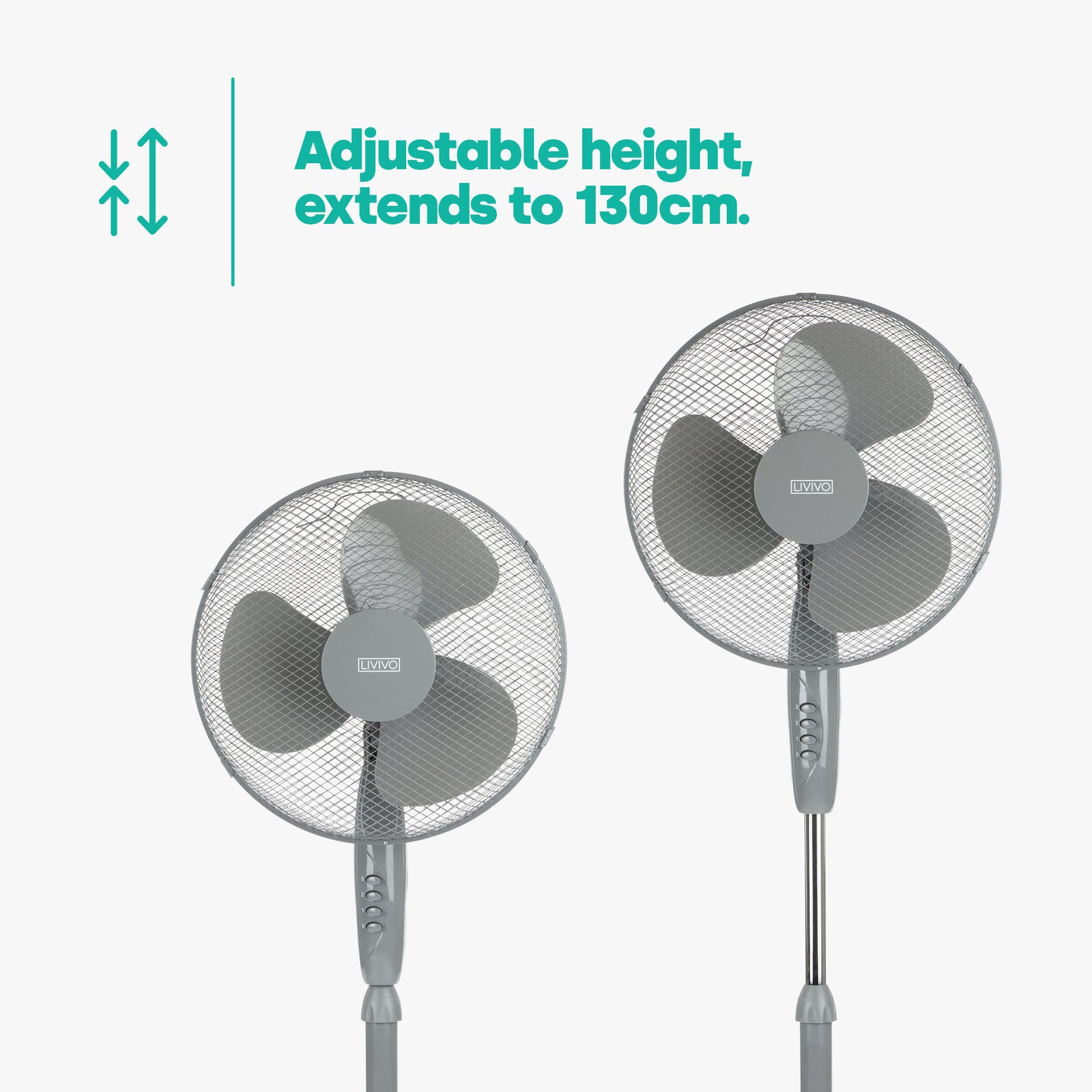 16" Pedestal Fan - Grey
