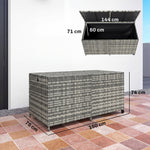 650l Garden Storage Box With Wheels, Waterproof Liner | Grey