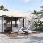 Gazebo Backyard Pool Garden Pergola Canopy Sun Shade Top | Large | Cream