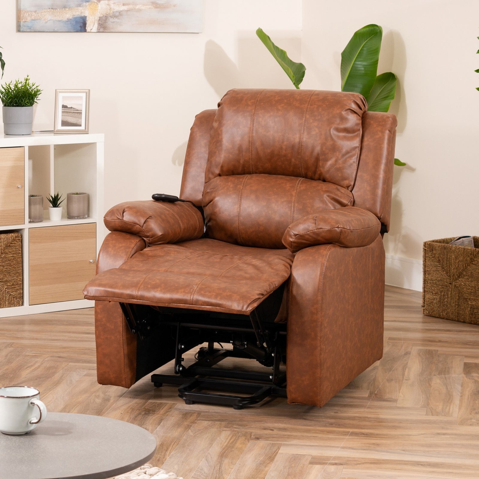 Northfield Dual Motor Massage Heat Riser Recliner Chair | Tan