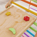 AIYAPLAY 9 In 1 Climbing Frame With Ramp, Slide, Arch, Ladder, Blackboard