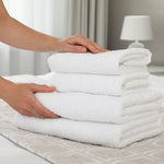 Supreme Egyptian Collection 100% Cotton Soft Hand Towel White, 50x85 Cm
