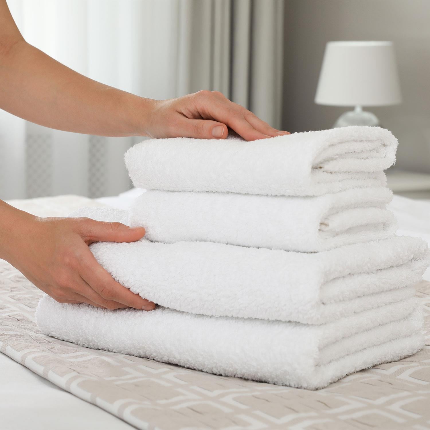 Supreme Egyptian Collection 100% Cotton Soft Hand Towel White, 50x85 Cm