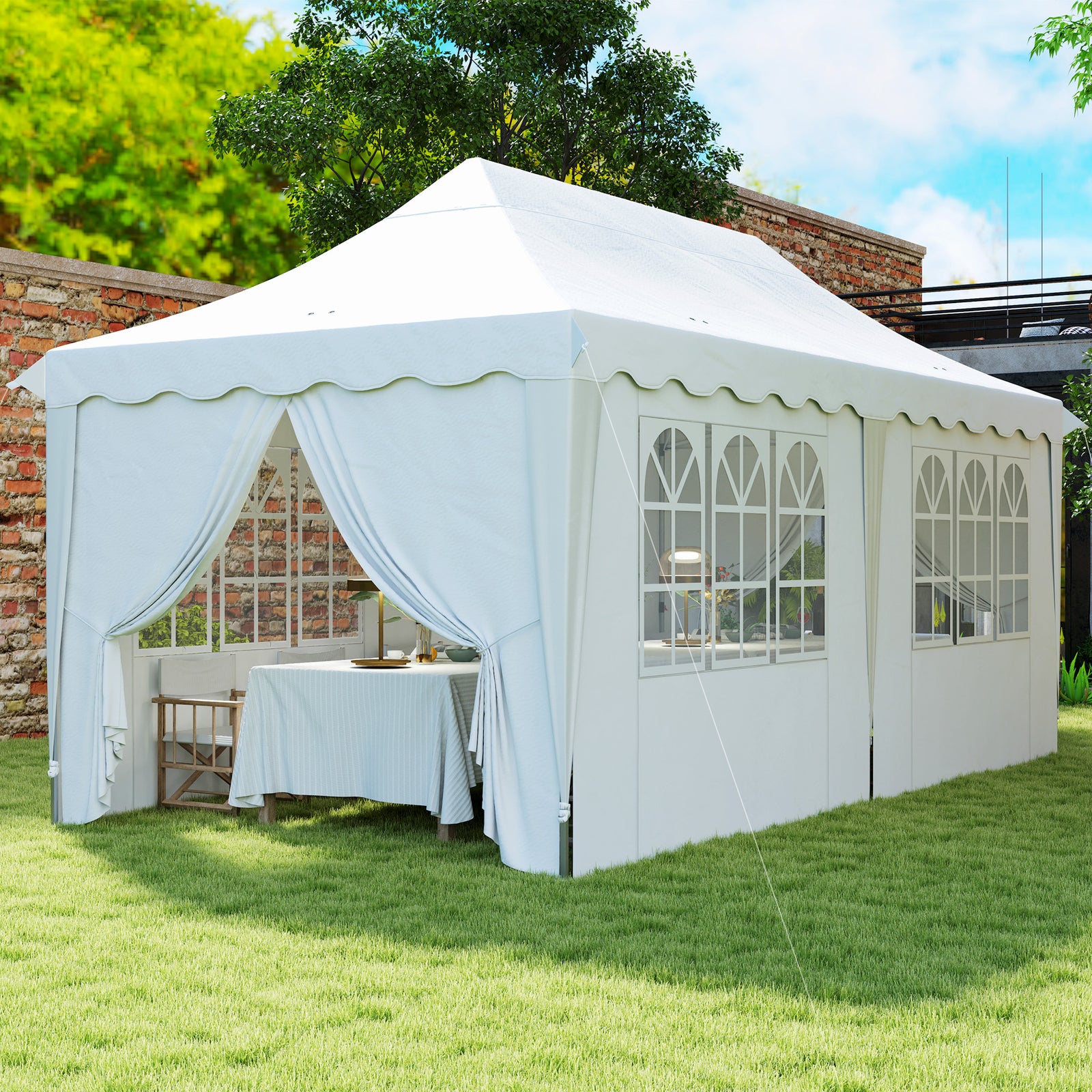 3x6m Pop Up Gazebo With Sides, Bag, Upf50+