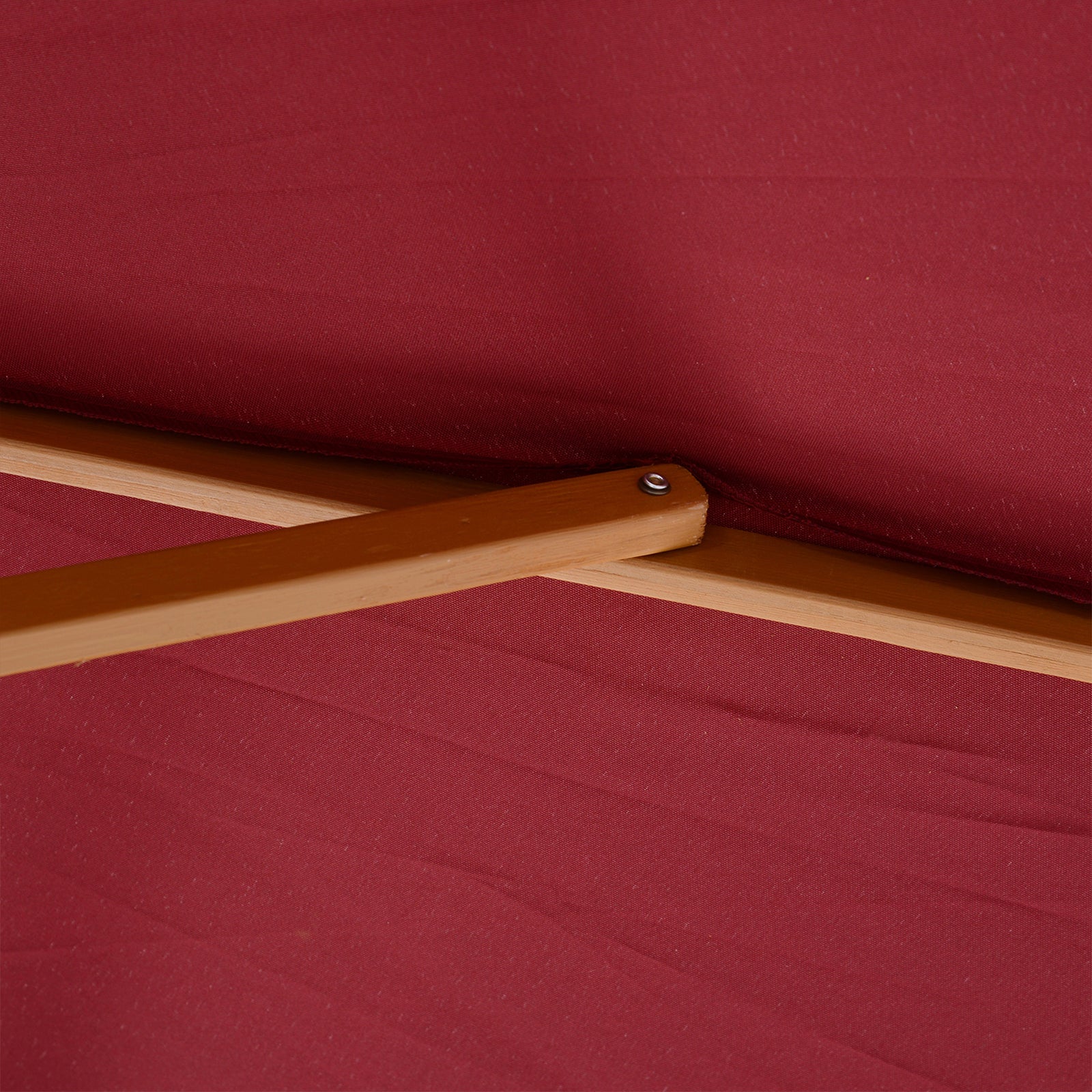 3m Wooden Bamboo Parasol Outdoor Umbrella Canopy | Red