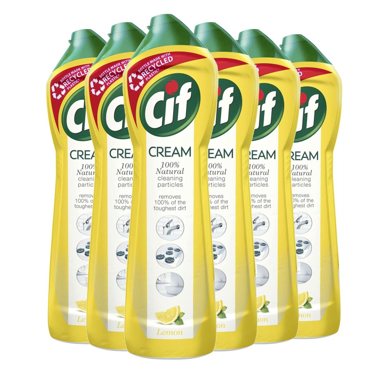 100% Natural Cleaning Particles Lemon Creams 500ml, 6pk | Set-of-6