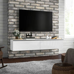 Wall Mounted Tv Stand With Storage | White