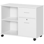 Filing Cabinet Mobile Printer Stand Drawer For A4 Size Files | One Size | White