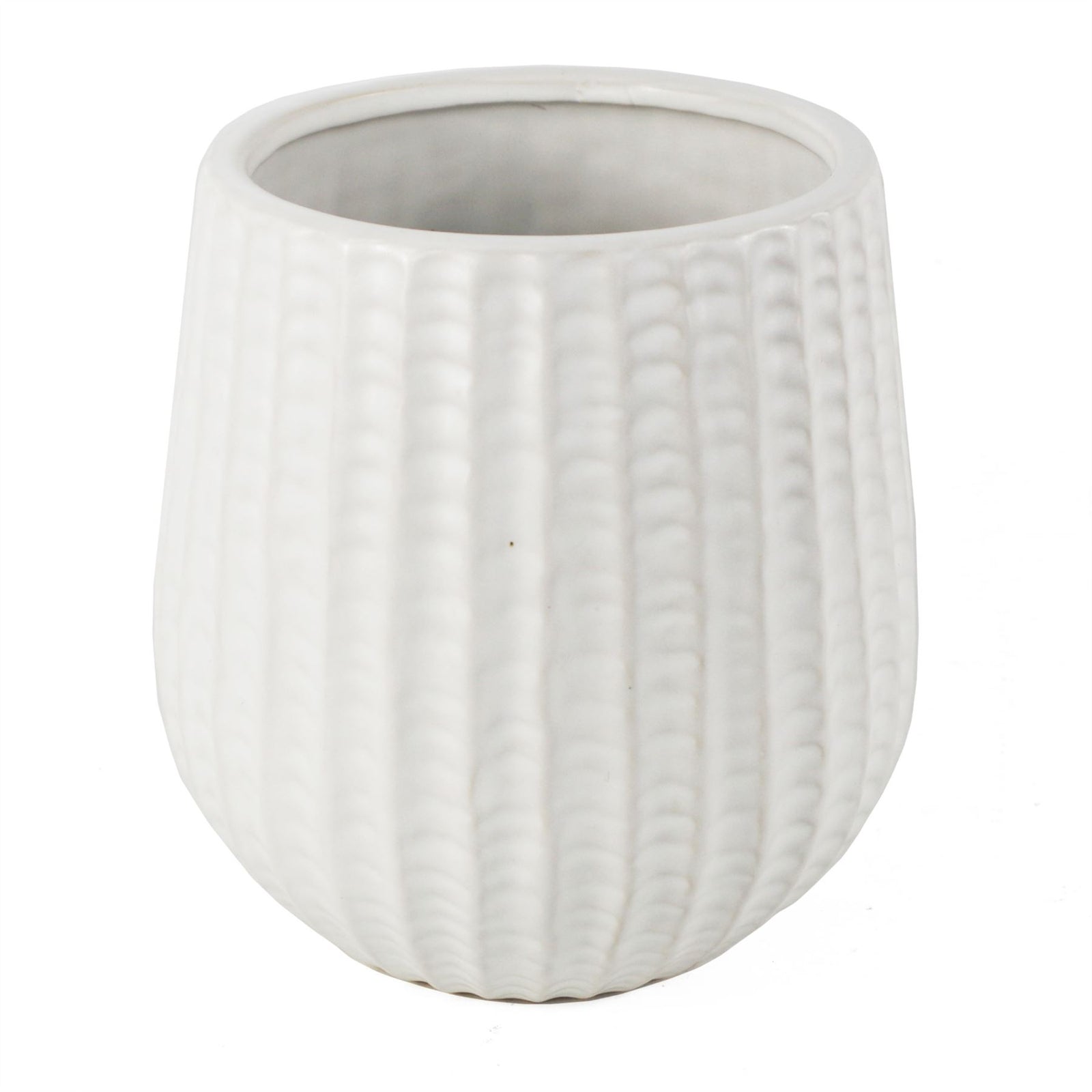 16cm White Ceramic Planter