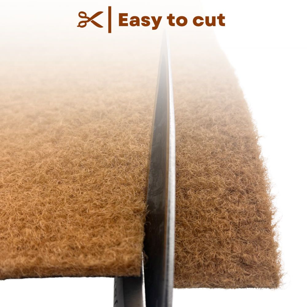 Non-shed Synthetic Coir Step Mat 75cm X 25cm | Set of 1 | Brown