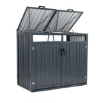 Nicoman Outdoor Metal Bin Storage Double Wheelie Bin Storage Shed