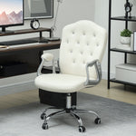 Office Chair with Adjustable Height Tilt Function | Cream