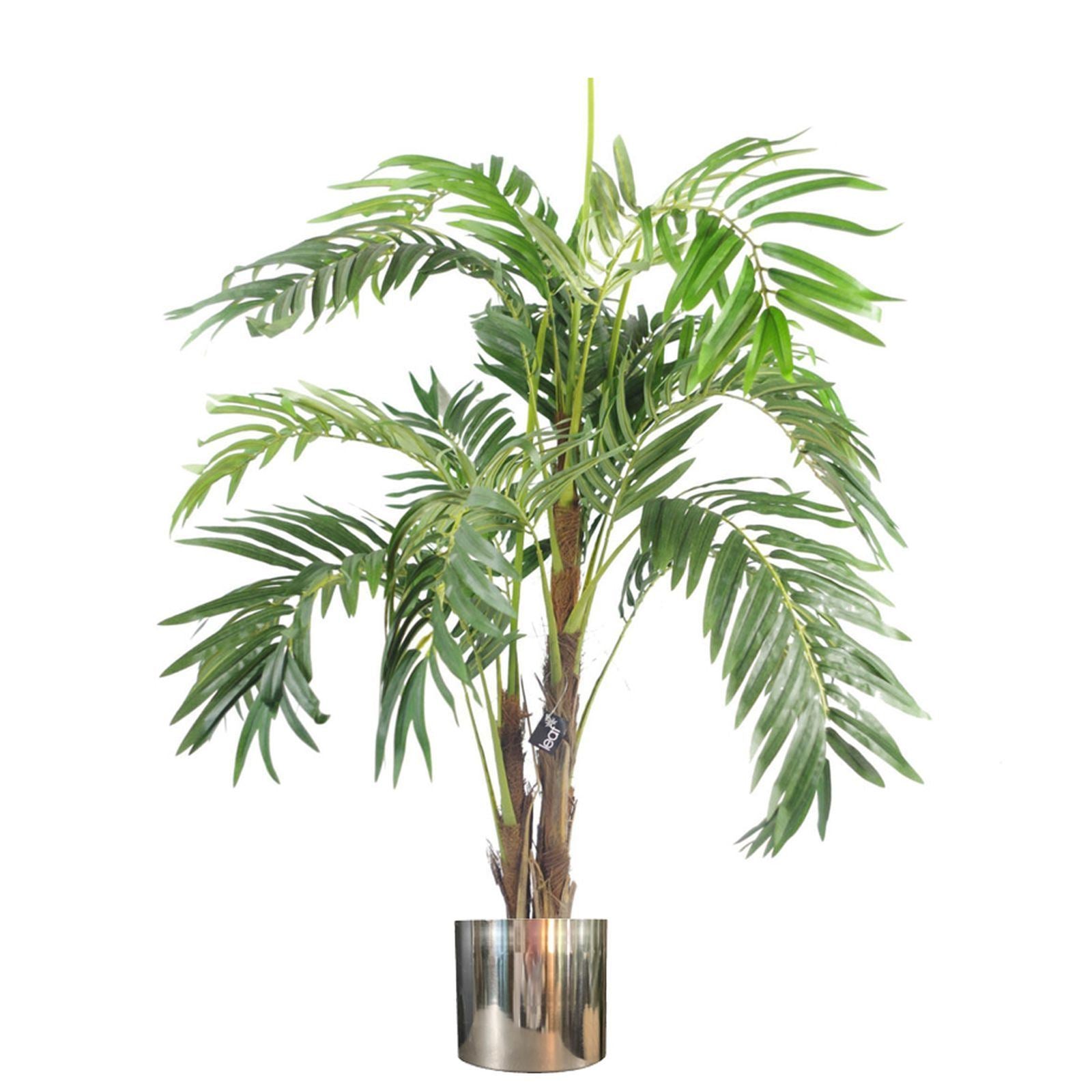 120cm Premium Artificial Palm Tree With Pot With Silver Planter